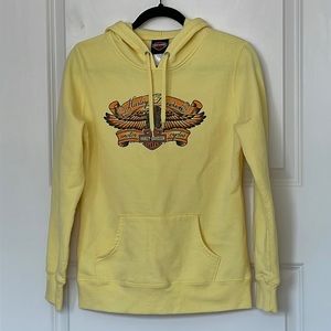 Harley Davidson Yellow Hoodie Medium